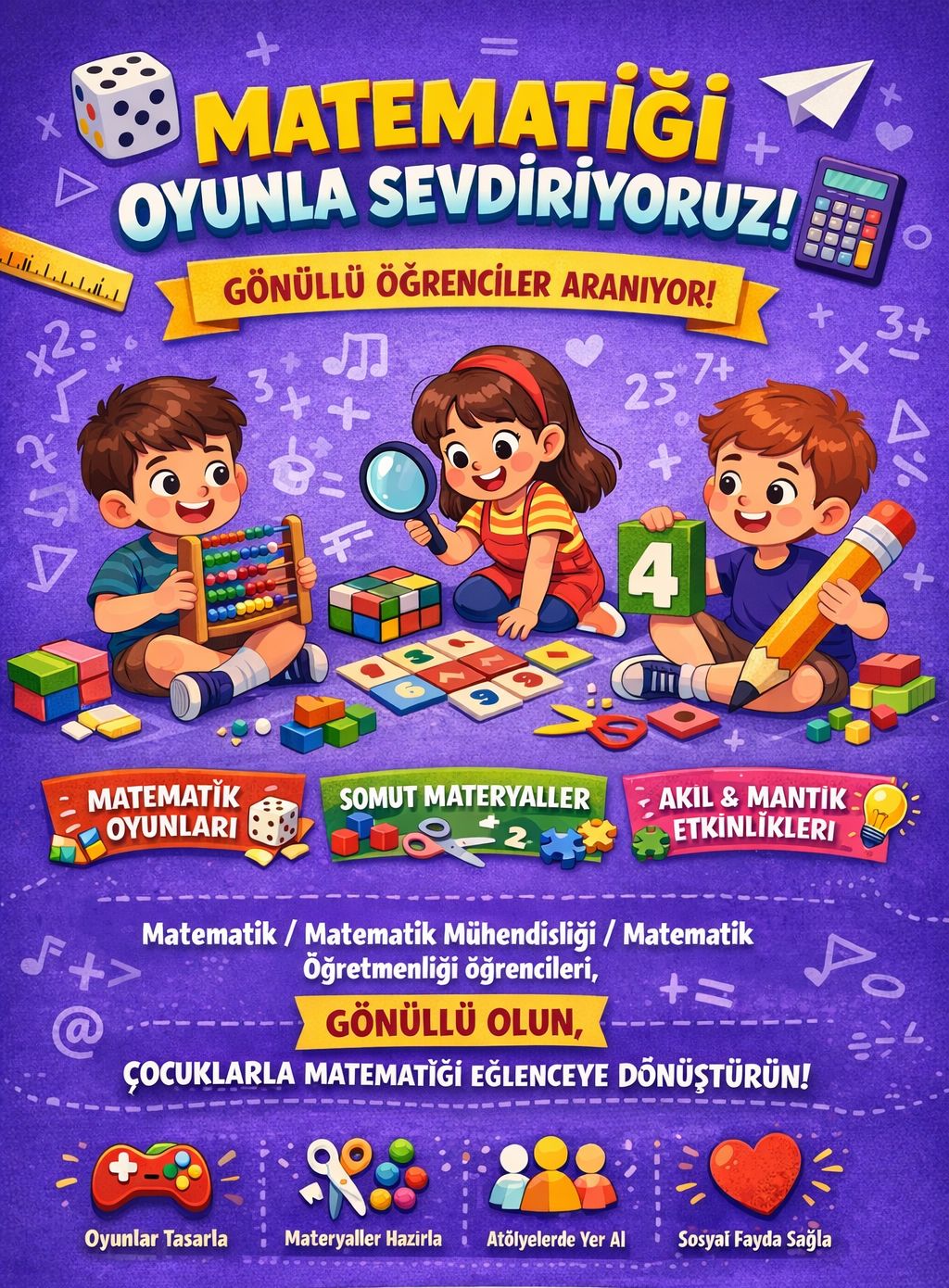 Matematiği Oyunla Sevdirmeye Gönüllü Ol!